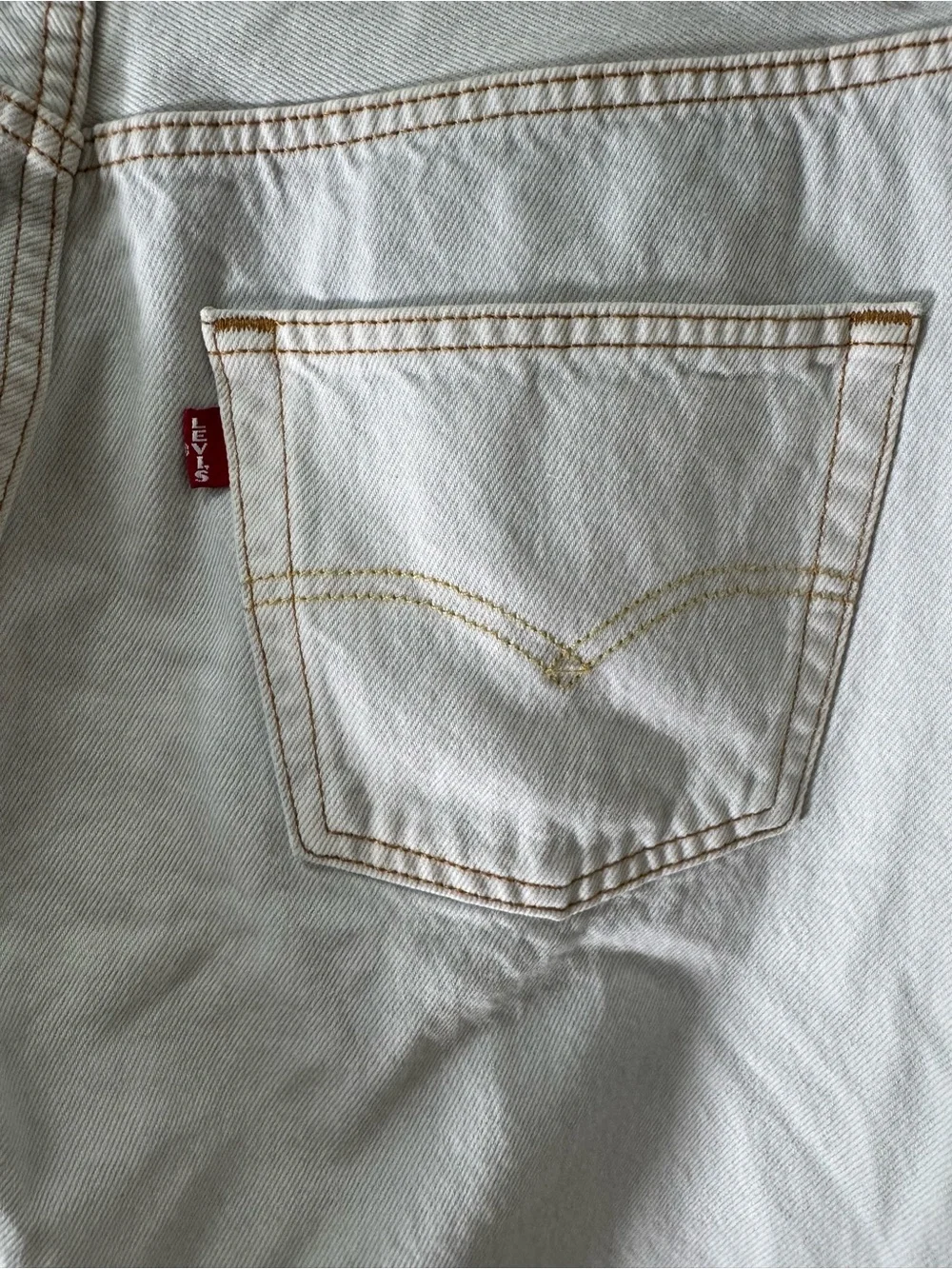Levi's White Men's Straight Jeans - 501 Fit